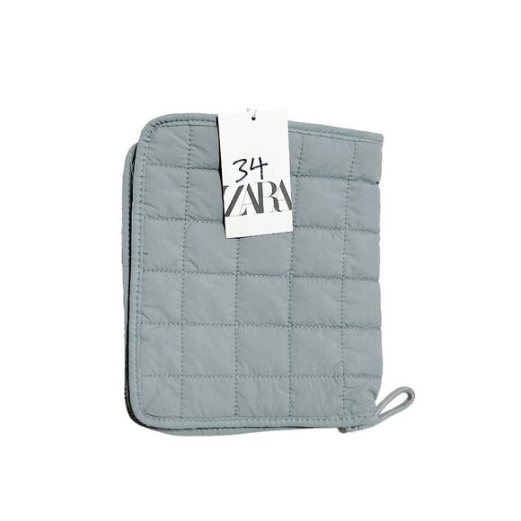 New Zara QUILTED TOILETRY BAG Moss Green - Picture 5 of 6